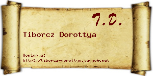 Tiborcz Dorottya névjegykártya